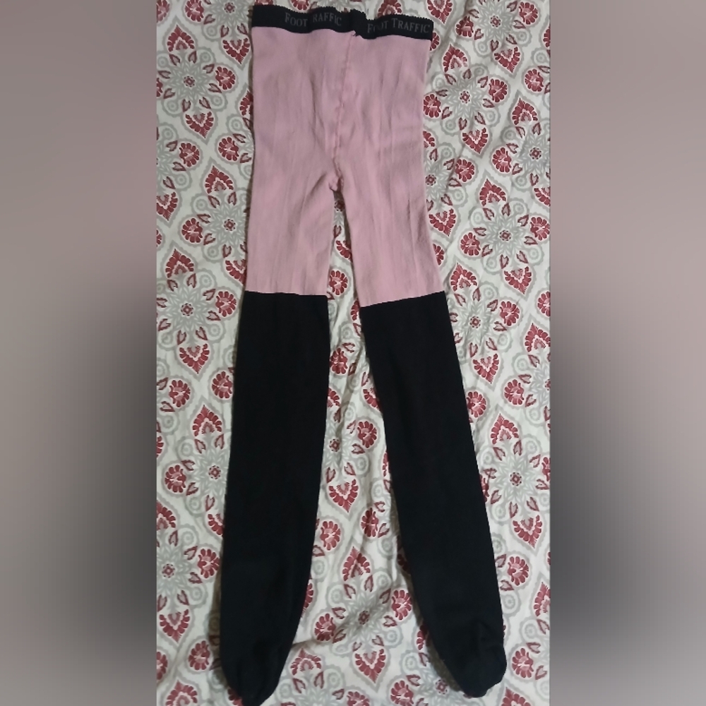 Pink and Black Colorblock Leggings